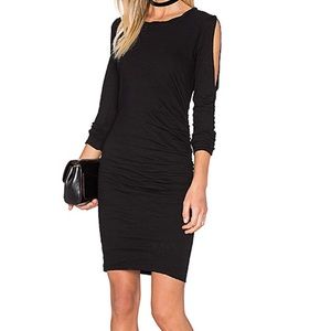 🔴 LAST CHANCE. CLOSING 9.16 🔴 Pam & Gela Cold Shoulder Ruched Dress in Black